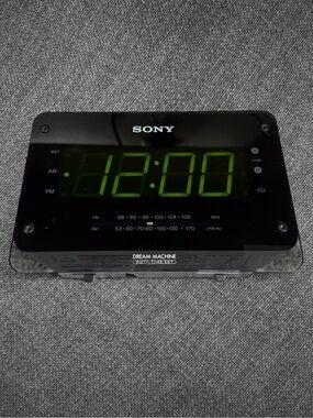 Sony Dream Machine Digital Clock Radio Am Fm Black